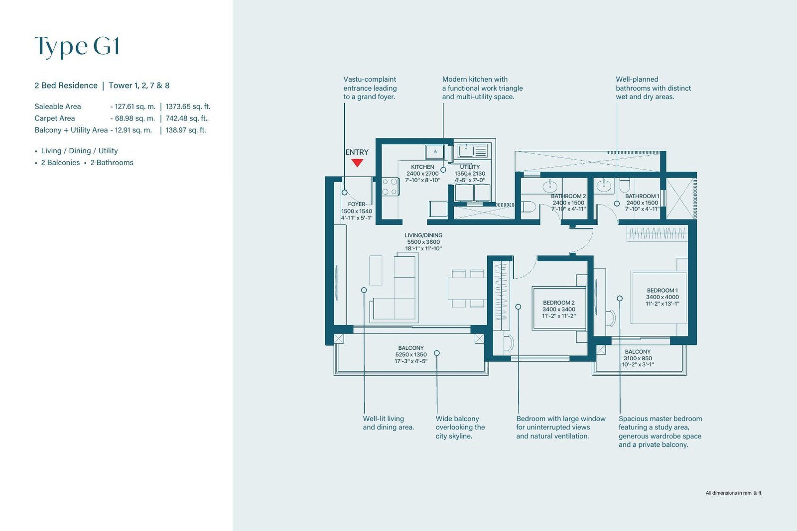 SOBHA Rivana Sector 1 Greater Noida West: Luxury 2, 3 & 4 BHK Homes — floor plan preview