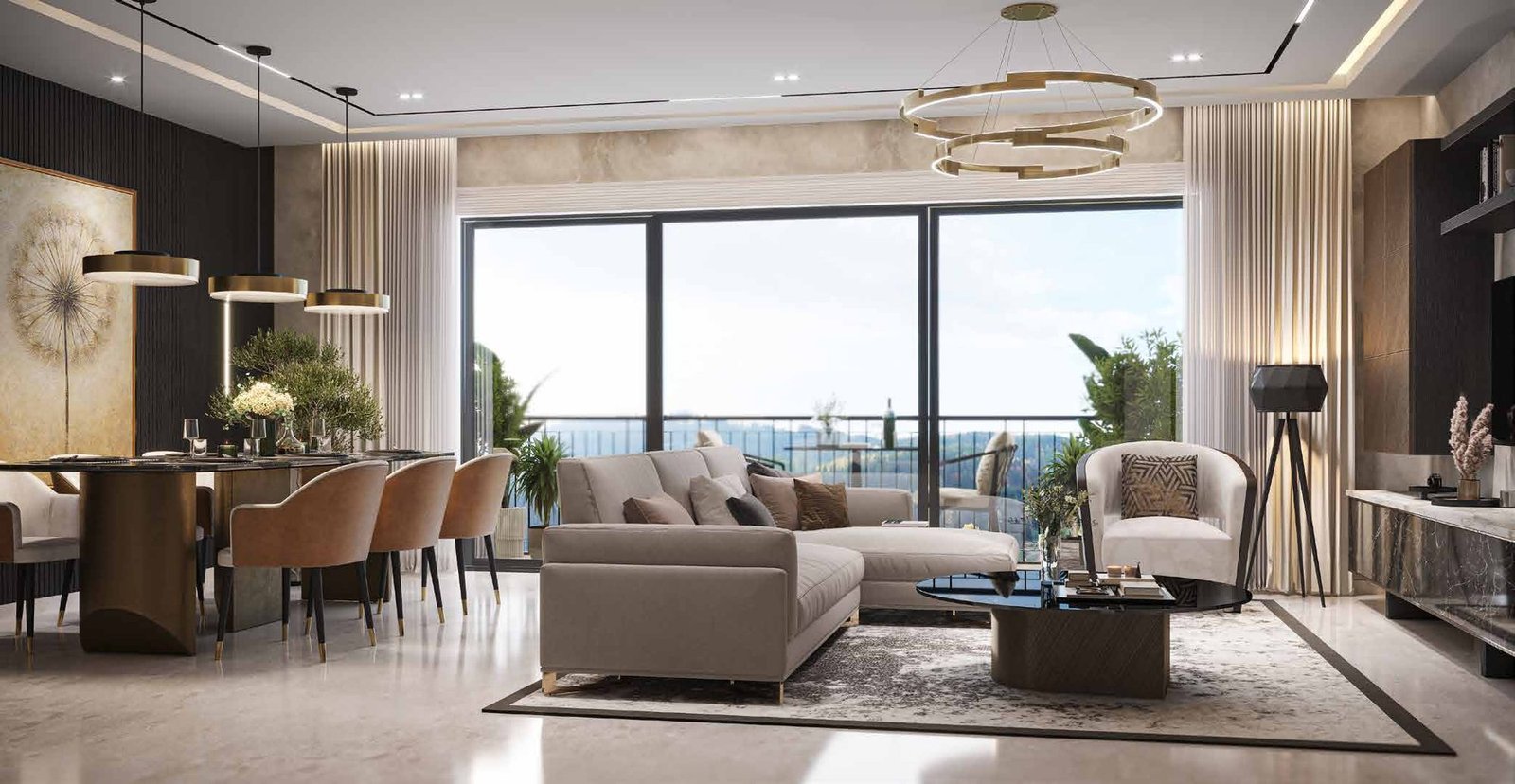 SOBHA Rivana living and dining room