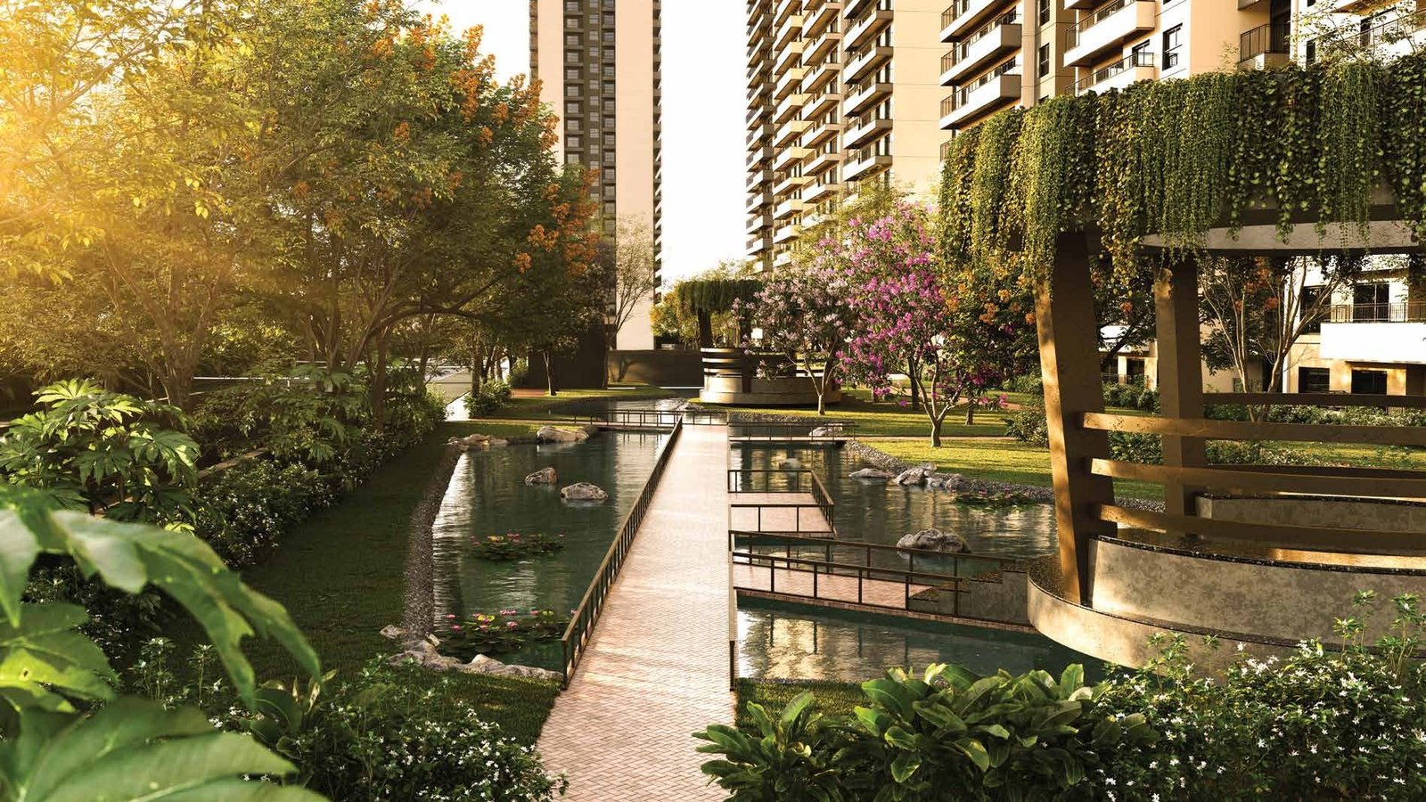 SOBHA Rivana rivulet walkway