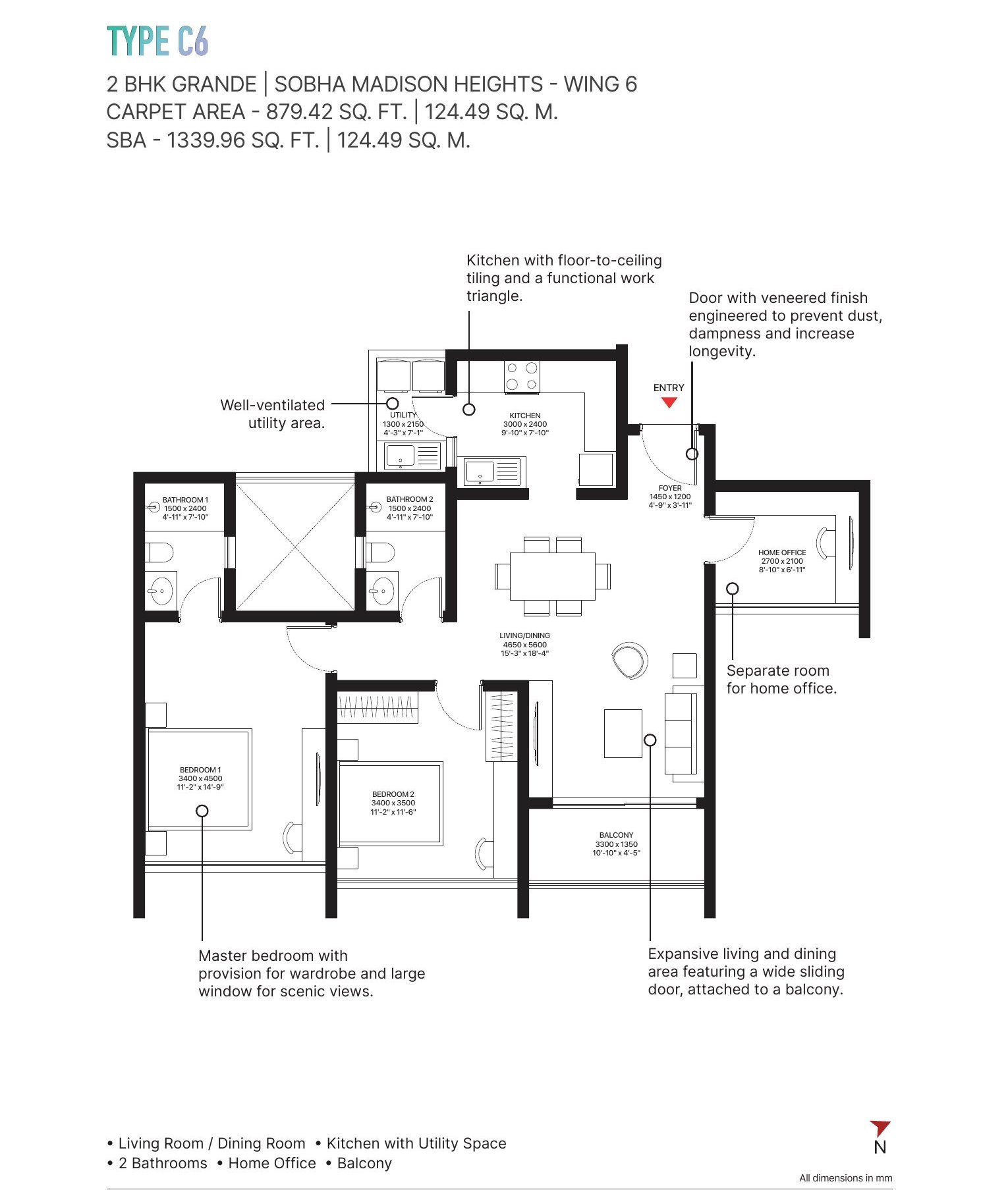 SOBHA Townpark Electronic City: Luxury 2, 3 & 4 BHK Homes — floor plan preview