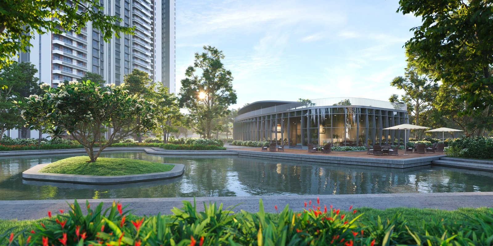 SOBHA Townpark lagoon and Town Centre