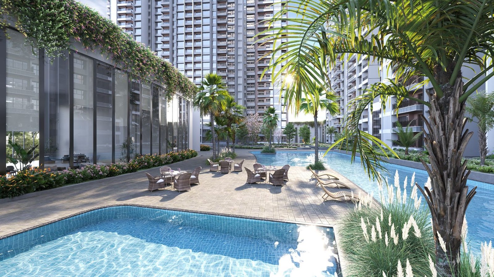 SOBHA Townpark pool deck