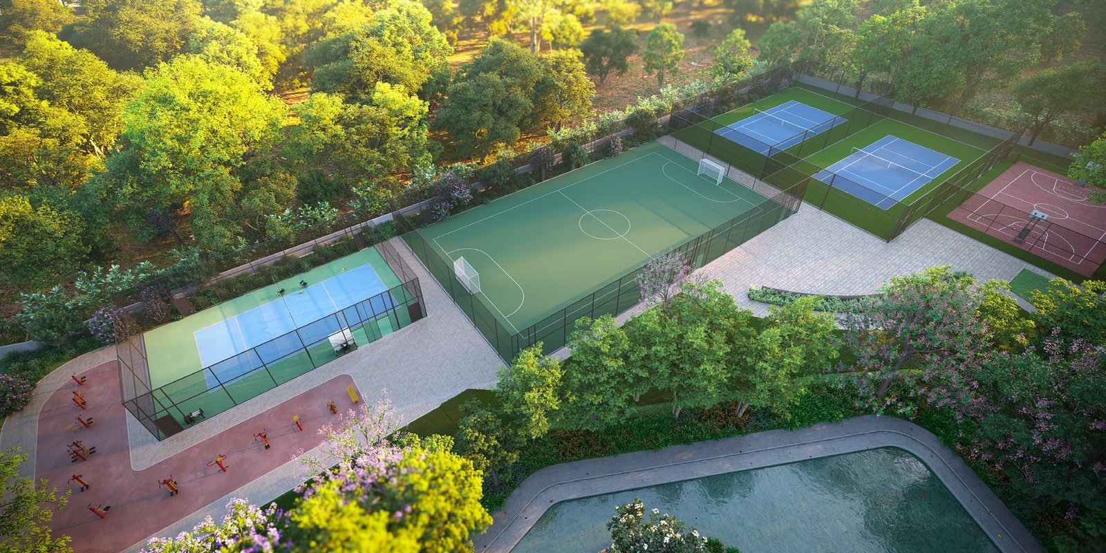 SOBHA Townpark sports plaza courts