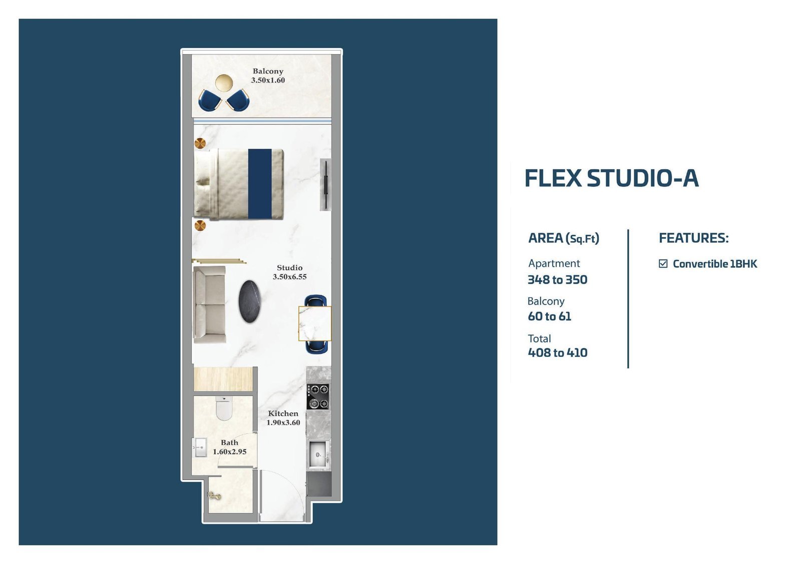 Sparklz by Danube: Luxury Furnished Apartments in Al Furjan, Dubai — floor plan preview