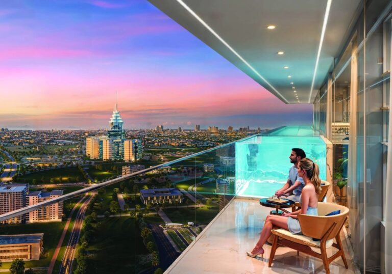 View over Dubai Silicon Oasis from Timez by Danube