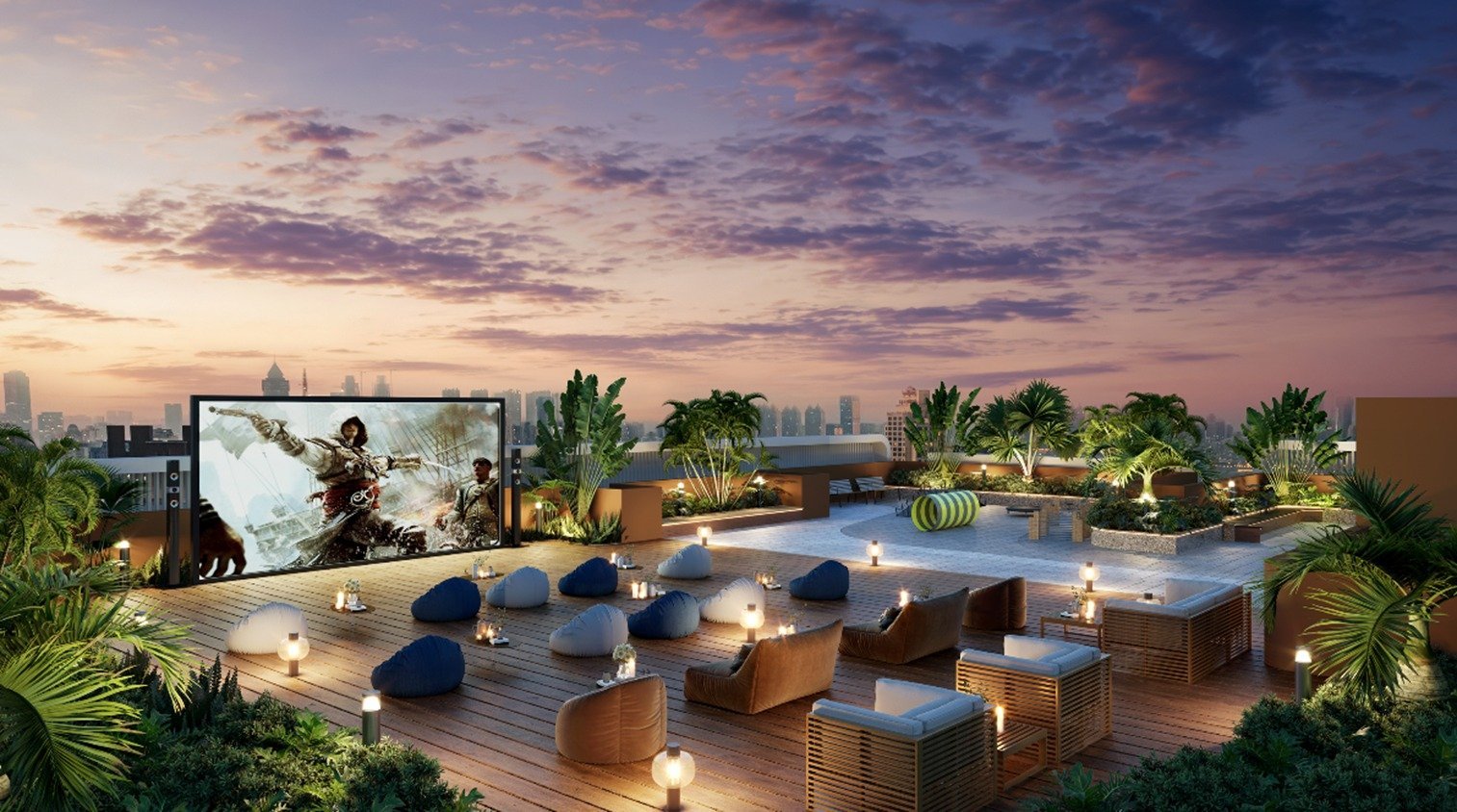 Vascon Orchids Linking Road rooftop open-air theatre (artist’s impression)
