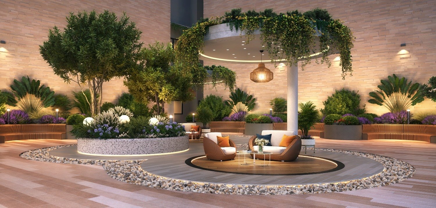 Vascon Orchids Santacruz landscaped garden seating (artist’s impression)
