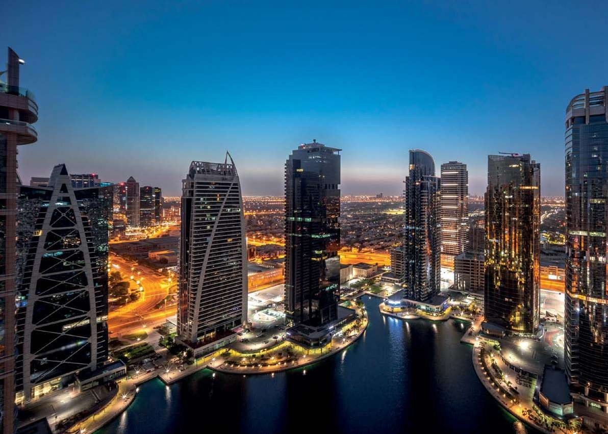 JLT skyline at night